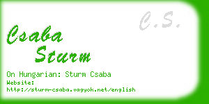 csaba sturm business card